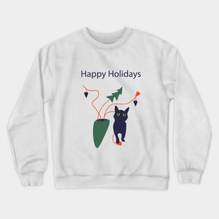 colorful cat design for cat lovers Crewneck Sweatshirt